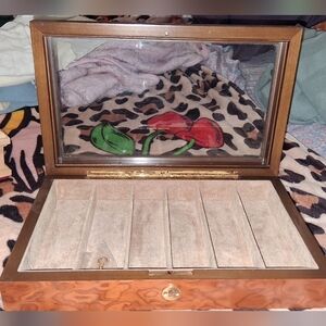 Wooden Vintage Lock Box